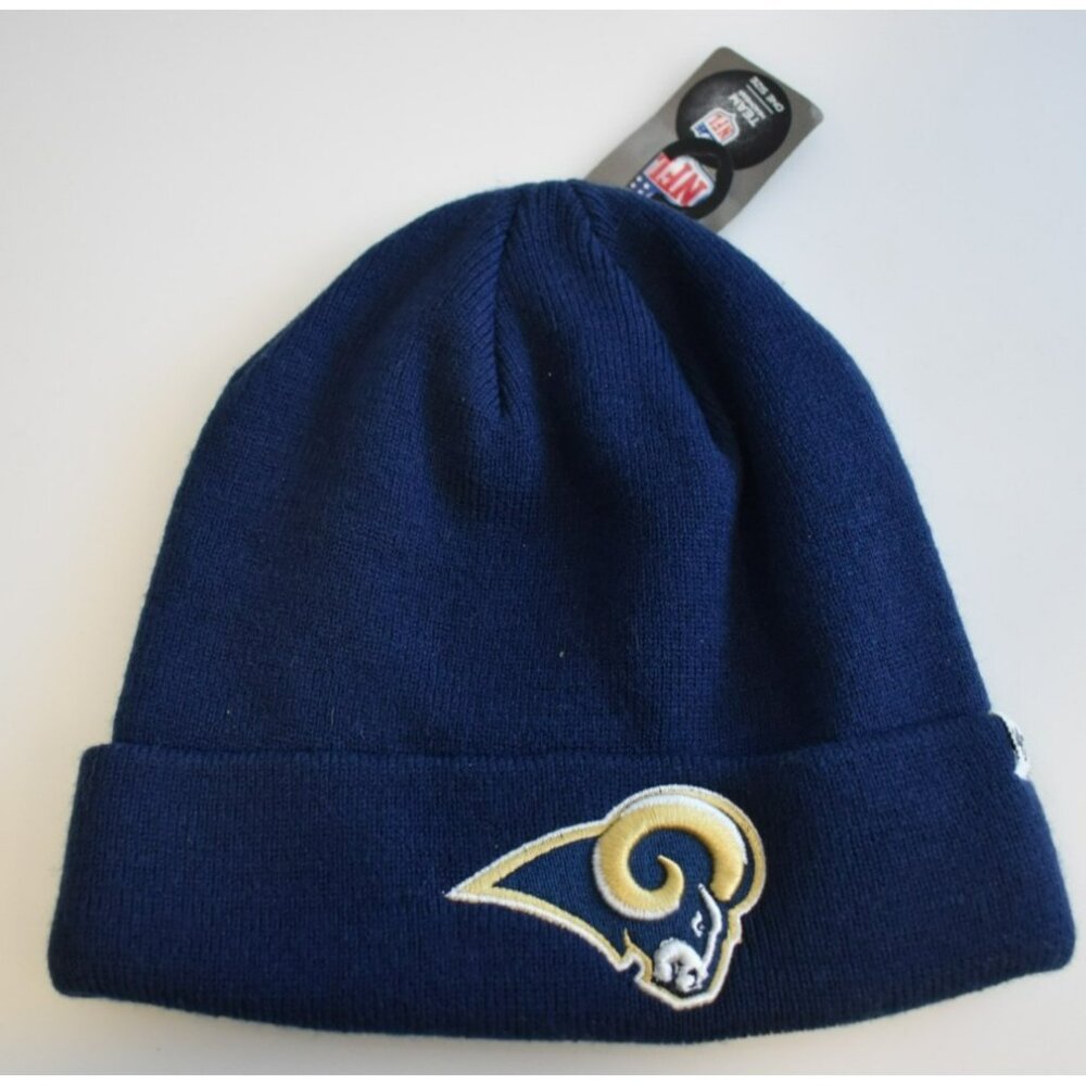 St. Louis Rams NFL Team‎ Apparel Knit Hat Beanie Blue Old Logo